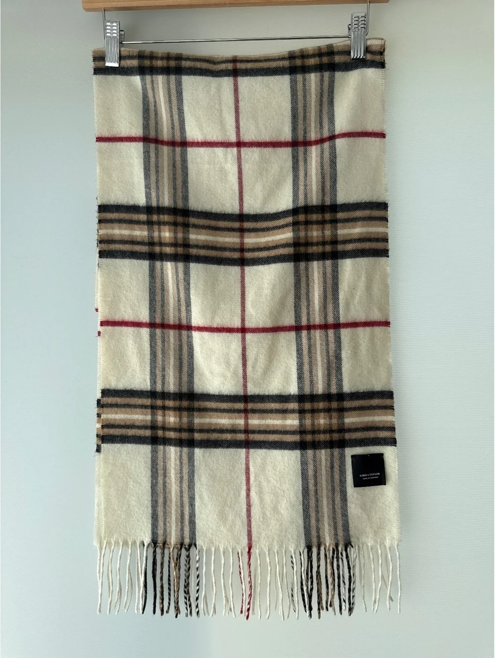 Lord & Taylor Classic Plaid Wool Scarf